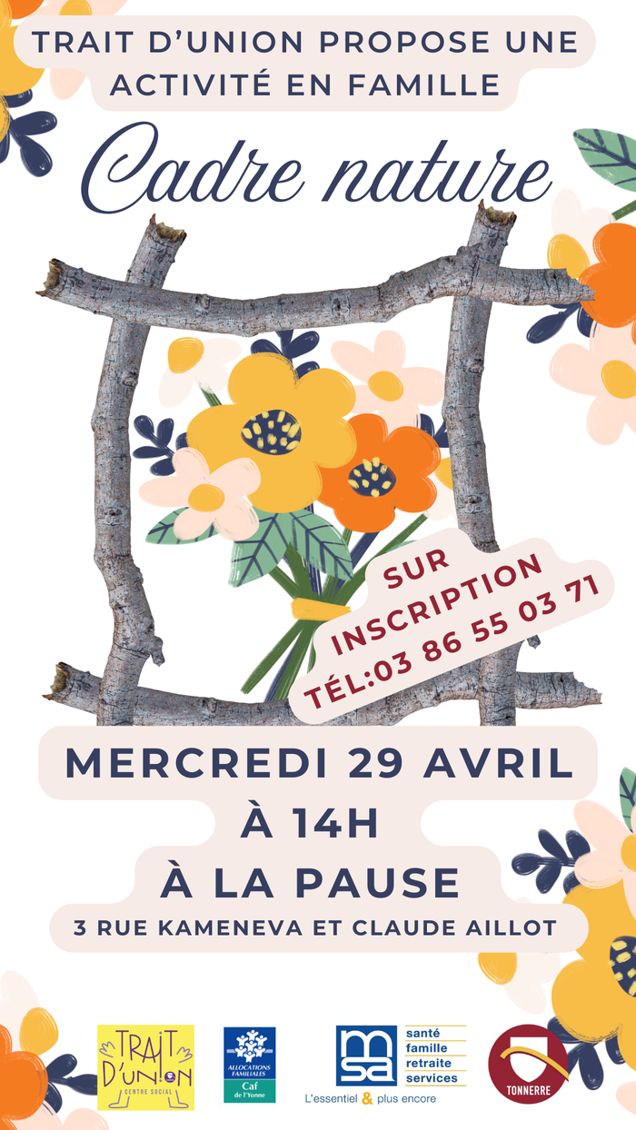 Atelier créatif en famille: Cadre nature 