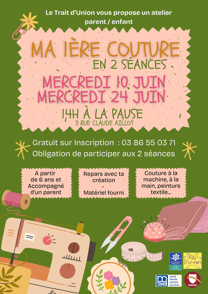 Atelier créatif en famille : Ma 1ère couture