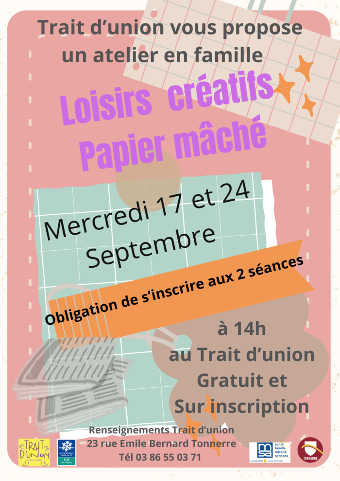Atelier créatif en famille : Papier mâché